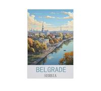 Belgrade, Serbie,Jigsaw Puzzle 1000 Pièces pour Adultes Enfants Puzzle en Bois , Divertissement Bricolage Jouets Jeux De Famille Créatif(75x50cm)-AM66