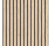Belgravia 1158 Panacea Papier peint à lattes en bois Chêne clair Beige/noir