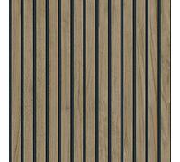Belgravia Decor Panacea Wood Slats Wallpaper Noyer - Marron/Noir - Belgravia 1157