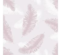 Belgravia Decor Papier peint effet D à grande échelle avec plumes - Parfait pour les chambres, les murs de salle à manger - Rose (773)