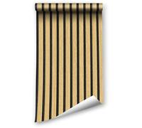 Belgravia Wood Papier peint autocollant en vinyle, 44,5x300CM effet 3D réaliste à rayures en grain de bois, rouleau de papier peint autocollant en vinyle, noyer et chêne pour décalcomanie