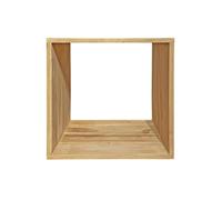 Belhome Etagère 1 Case Cube carrée 47 x 47 cm en Bois de Teck Massif - Roma