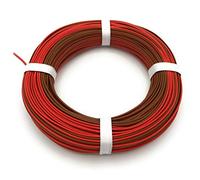 BELI-BECO Câble L2218/25 - Toron de cuivre - 2 x 0,14 mm² (1 x 18 x 0,10 mm) - Câble jumelé - 25 m (rouge-marron).