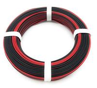 BELI-BECO Câble L2218/25 - Toron de cuivre - 2 x 0,14 mm² (1 x 18 x 0,10 mm) - Câble jumelé - 25 m (rouge/noir).