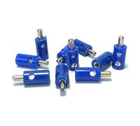 BELI-BECO Fiche à trou transversal 61/7 - Fiche banane miniature avec tige Ø : 2,6 mm - 10 pièces (bleu)