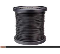 Donau Elektronik 218-11-100 Fil de câblage 2 x 0.14 mm² noir 100 m