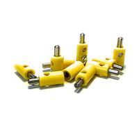 BELI-BECO Lot de 10 fiches banane miniatures 61/7 avec tige Ø 2,6 mm Jaune