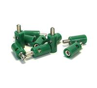 BELI-BECO Lot de 10 fiches banane miniatures 61/7 avec tige Ø 2,6 mm Vert