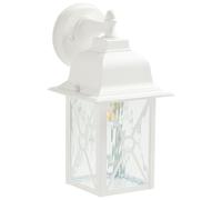Beliani Applique Murale d'Extérieur Blanche en Métal Verre et Aluminium Design Moderne Findon