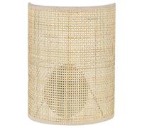 Beliani Applique Murale Moitié de Tambour Abat-Jour en Rotin Naturel Salon Chambre Demitrie
