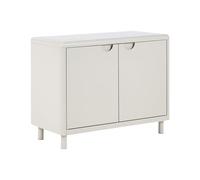 Beliani Armoire de Rangement Moderne Bureau à Domicile à 2 Portes et 2 Étagères en Acier Beige Korvo