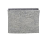 Beliani Bac à Fleur Rectangulaire Gris 25 x 60 x 45 cm en Pierre et Résine avec Trou de Drainage pour Jardin ou Terrasse Moderne et Minimaliste