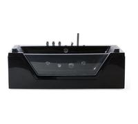 Beliani - Baignoire balnéo 174 cm en acrylique noir avec LED SAMANA