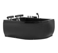 Beliani - Baignoire balnéo noire angle côté droit avec LED PARADISO