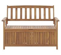 Banc de Jardin avec Coffre de Rangement Ultra Pratique en Bois d'Acacia Narurel et Résistant Idéal pour Organiser Votre Espace Extérieur Beliani
