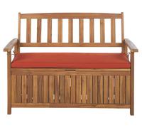 Beliani - Banc de Jardin avec Rangement - Sovana - 120 cm, en Bois d'Acacia