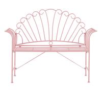 Beliani - Banc de Jardin - Cavinia - 125 cm, en Métal, Rose