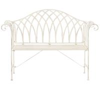 Beliani - Banc de Jardin - Milazzo - en Métal, Blanc