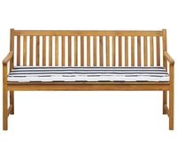 Beliani - Banc de Jardin - Vivara - 160 cm, en Bois d'Acacia, Coussin Bleu