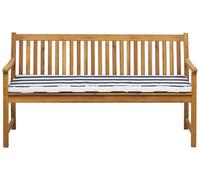 Beliani - Banc de Jardin - Vivara - 160 cm, en Bois d'Acacia, Coussin Bleu
