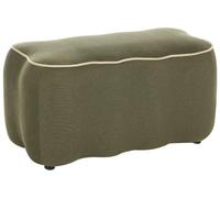 Beliani Banc en Tissu Rembourré 70 x 37 cm Accessoire Repose-Pieds Décoratif Salon Chambre Vert Juno