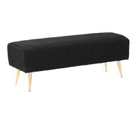 Beliani - Banquette design en velours noir PATERSON