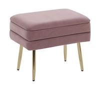 Beliani - Banquette Intérieur - Odessa - en Velours, Rose, Pieds Dorés