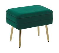 Beliani - Banquette Intérieur - Odessa - en Velours, Vert Foncé, Pieds Dorés