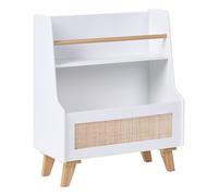 Beliani Bibliothèque à 2 Niveaux en MDF Étagère à Livres Rangement pour Jouets Meuble Enfant Blanche Jackit