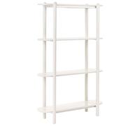 Beliani Bibliothèque Retro en MDF Mélaminé 170 x 110 cm à 3 Étagères Meuble de Rangement Beige Granity
