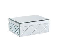 Beliani Boîte a Bijou de Style Glamour Argenté Effet Mirroir Parfait pour Poser dans Toute les Salles de Bain ou Chambre Modernes