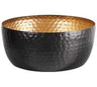 Beliani Bol Décoratif Coupe à Fruits Design en Acier Noir et Doré Idéale pour Salle à Manger Cuisine ou Salon Moderne et Industriel Tendance