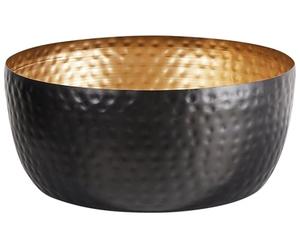 Beliani Bol Décoratif Coupe à Fruits Design en Acier Noir et Doré Idéale pour Salle à Manger Cuisine ou Salon Moderne et Industriel Tendance