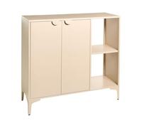 Beliani Buffet pour Le Bureau Industriel en Acier avec 2 Étagères et 2 Portes Magnétiques Beige Ardura