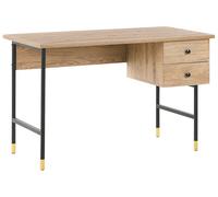 Beliani - Bureau 2 Tiroirs - Abilen - 120 x 60 cm, en Panneau de Particules et M