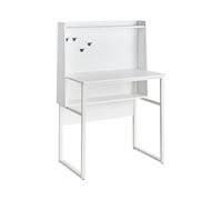 Beliani Bureau à Domicile avec Étagères de Rangement et Panneau Perforé Blanc Buxton