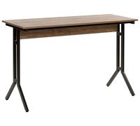 Beliani - Bureau - Creek - 120 x 48 cm, en MDF et Acier, Bois Foncé et Noir