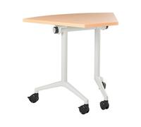 Beliani Bureau d'angle Moderne Structure en Métal 90 x 64 cm Pliable avec roulettes Marron Cavi