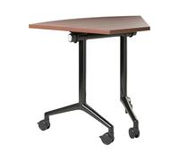 Beliani Bureau d'angle Moderne Structure en Métal 90 x 64 cm Pliable avec roulettes Marron Foncé Cavi