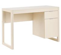 Beliani Bureau Scandinave Minimalise en Bois 110 x 50 cm avec Tiroirs de Rangement Beige Clair Johnson