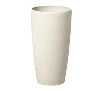 Beliani Cache-Pot 42 cm en Pierre Beige Fibre de Verre pour Jardin Patio Petite Taille Abdera