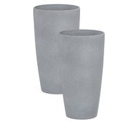 Beliani - Cache-Pot - Abdera - 42 cm, en Pierre, Beige