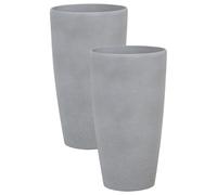 Beliani - Cache-Pot - Abdera - 42 cm, en Pierre, Beige