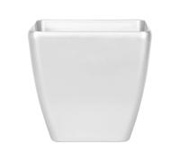 Beliani Cache-Pot Argenté Cube, 42 x 42 cm, en Fibre d'argile et de Verre au Design Moderne avec Une Touche Glamour pour Intérieur ou Extérieur