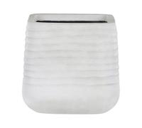Beliani - Cache-pot - Parikia - 38 x 38 x 37 cm, en Polyrésine, Blanc Poudré