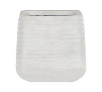 Beliani Pot de Fleurs Cache-Pot Carré 50x50 cm Blanc Matières Résistantes Idéal pour Intérieur et Extérieur au Style Moderne et Scandinave