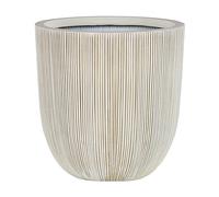 Cache-Pot Rond Beige Et Blanc 31 X 31 X 33 Cm Chios Beige