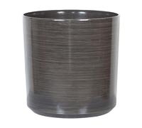 Beliani Cache-Pot pour Fleur Plantes Glamour Rond Jardinière Gris 35 x 35 x 35 cm Vagia