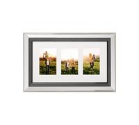 Beliani - Cadre Effet Miroir pour 3 Photos 51 x 32 cm - Dalaba - en Verre et Syn