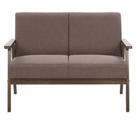 Beliani - Canapé 2 Places - Asnes - en Tissu Polyester et Bois d'Hévéa, Mar
